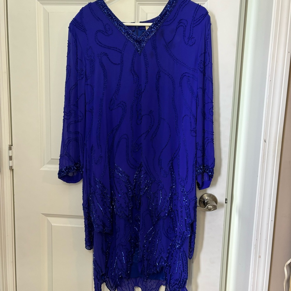 Niteline Vintage Beaded Silk Evening Dress